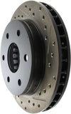 StopTech 92-00 GMC Suburban 1500 4WD (6 lug) Front Left Slotted & Drilled Rotor - 127.66009L