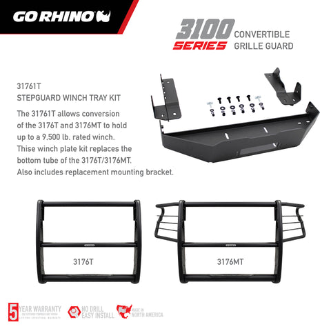 Go Rhino 19-20 Chevrolet Silverado 1500 3000 Extreme Series StepGuard - Textured Black - 3176T