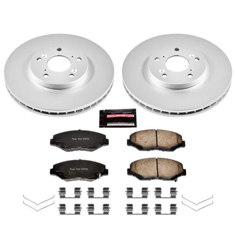 Power Stop 03-08 Honda Pilot Front Z17 Evolution Geomet Coated Brake Kit - CRK2302