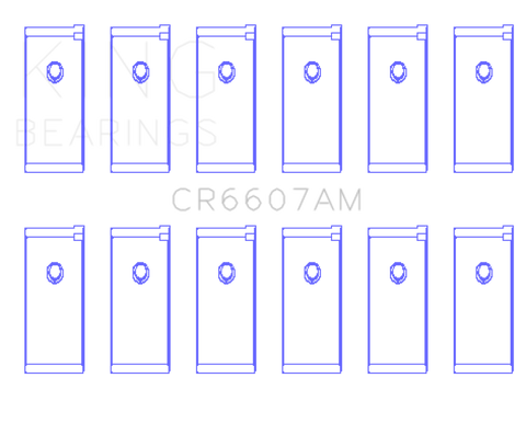 King Datsun L28 (Size STD) Connecting Rod Bearing Set - CR6607AM