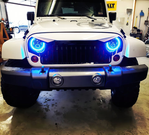 Oracle 7in High Powered LED Headlights - Black Bezel - ColorSHIFT - 5769-330
