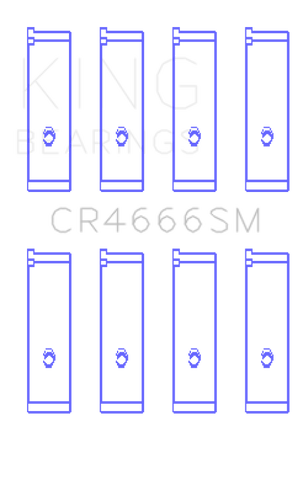King Engine Bearings Toyota 1TR-FE/ 2TR-FE (Size 0.05) Connecting Rod Bearing Set - CR4666SM0.5