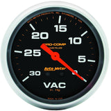 AutoMeter Gauge Vacuum 2-5/8in. 30Inhg Liquid Filled Mech Pro-Comp - 5484