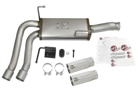 aFe Rebel Series CB Middle-Side Exit SS Exhaust w/ Polished Tips 09-16 GM Silverado/Sierra V6/V8 - 49-44070-P
