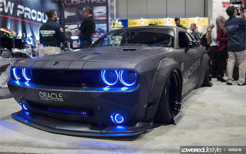 Oracle Dodge Challenger 08-14 LED Waterproof Fog Halo Kit - Green - 1253-004