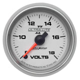 Autometer Ultra-Lite II 52mm 18 Volt Digital Stepper Motor Voltmeter - 4991
