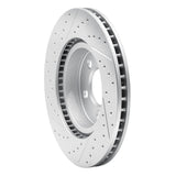 R1 07-12 Ford Edge Rear Right Drilled & Slotted Geo-Carbon Rotor - 830-80067R