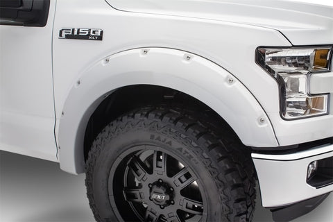Bushwacker 16-17 Ford F-150 Styleside Pocket Style Flares 4pc 78.9/67.1/97.6in Bed - Oxford White - 20935-12