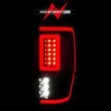 ANZO 19-22 Ford Ranger Full LED Taillights w/ Lightbar Sequential Signal Black Housing/Smoke Lens - 311447