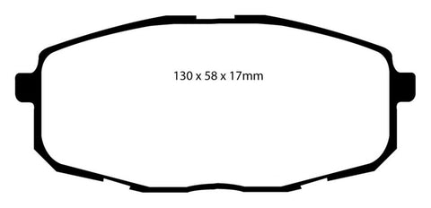 EBC 09-12 Hyundai Elantra 2.0 Touring Yellowstuff Front Brake Pads - DP41562R
