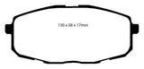 EBC 09-12 Hyundai Elantra 2.0 Touring Ultimax2 Front Brake Pads - UD1397