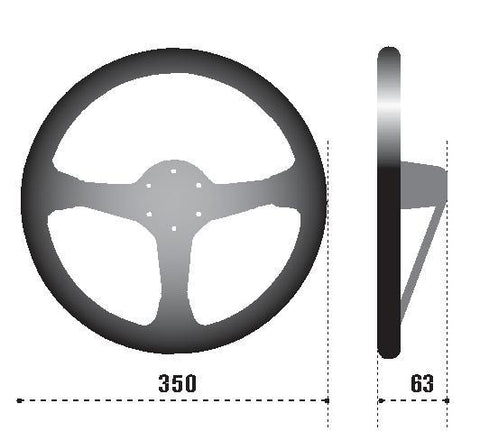Sparco Steering Wheel L777 Leather Black - 015L800PL