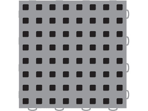 WeatherTech TechFloor - 12in X 12in Tiles - Grey/Black **Order in Qtys of 10 - 51T1212 GR-BK