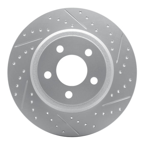 R1 16-23 Mazda Cx-9 Rear Right Drilled & Slotted Geo-Carbon Rotor - 830-80077R