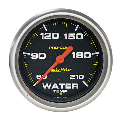Autometer Pro Comp 60-210 Deg F Full Sweep Electronic Water Temperature Low Temp Gauge - 5469