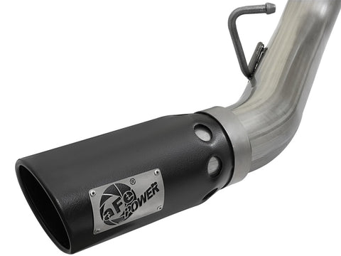 aFe LARGE BORE-HD 4in 409-SS DPF-Back Exhaust w/Dual Black Tips 2017 GM Duramax V8-6.6L (td) L5P - 49-44086-B