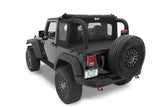 Bestop 07-18 Jeep Wrangler JK 2-Door Halftop Soft Top (Black Diamond) - 53900-35