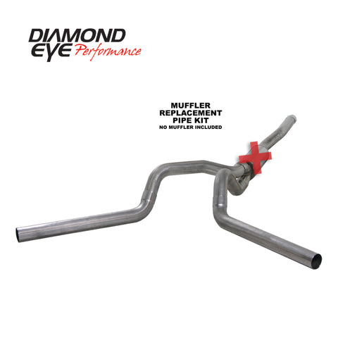 Diamond Eye KIT 4in CB MFLR RPLCMENT PIPE DUAL SS: 2006-2007.5 CHEVY/GMC 6.6L 2500/3500 - K4124S-RP