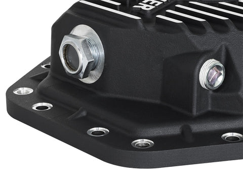 aFe Power Pro Series Rear Differential Cover Black w/Machined Fins 17-19 Ford Diesel Trucks V8-6.7L - 46-70352-WL