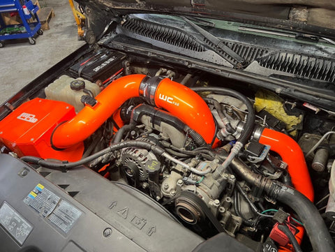 Wehrli 2004.5-05 Chevrolet Duramax LLY 4in. Stage 2 Intake Kit - Bengal Red - WCF100301-BR