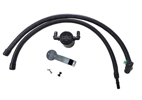J&amp;L 2020-2024 Ford Explorer 2.3L EcoBoost Driver Side Oil Separator 3.0 - Black Anodized - 3055D-B