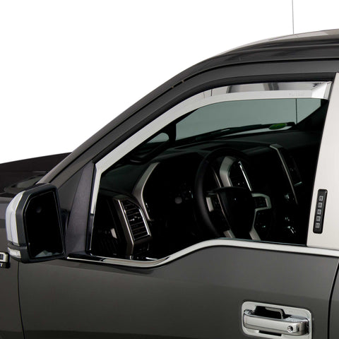 Putco 02-06 GMC Sierra EXT cab/Crew Cab (Front Only) - Excl Reg Cab Element Chrome Window Visors - 480010