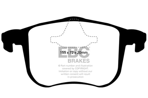 EBC 06-11 Saab 9-3 2.0 Turbo (Aero) Redstuff Front Brake Pads - DP31416C
