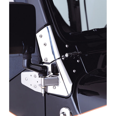 Rugged Ridge 97-02 Jeep Wrangler TJ Stainless Steel Mirror Relocation Brackets - 11026.02