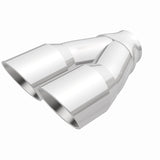 MagnaFlow Double Wall 3in Dual Round Polished Tip 2.25in Inlet - 35226