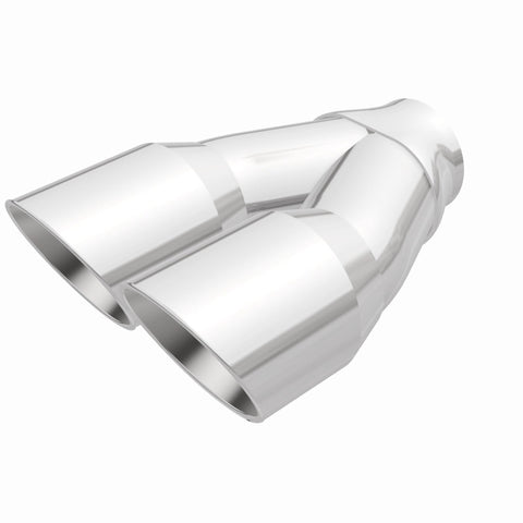 MagnaFlow Double Wall 3in Dual Round Polished Tip 2.25in Inlet - 35226