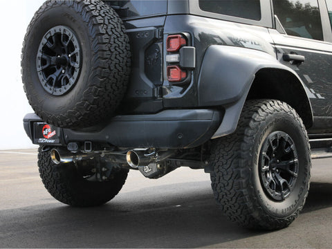 aFe 22-26 Ford Bronco V6 3.0L (tt) Vulcan Series 3in 304SS Cat-Back Exhaust System w/ Polished Tips - 49-33154-P