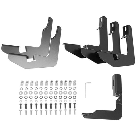 Westin 2014-2018 Chevrolet/GMC Silverado Sierra 1500 Dbl Cab PRO TRAXX 5 Oval Nerf Step Bars - Black - 21-53715