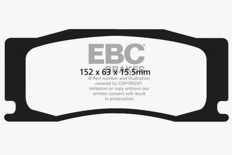 EBC 08-09 Jaguar XKR 4.2 Supercharged (Portfolio) Yellowstuff Front Brake Pads - DP42111R