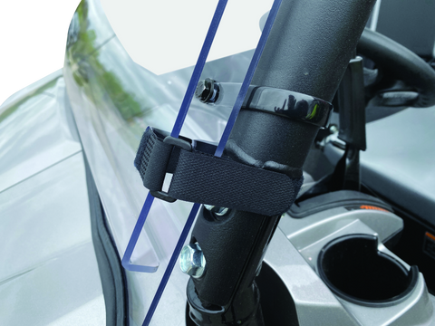 QuadBoss 16-22 Kawasaki KAF820 Mule Pro-DX Windbreak Folding Windshield - 375787