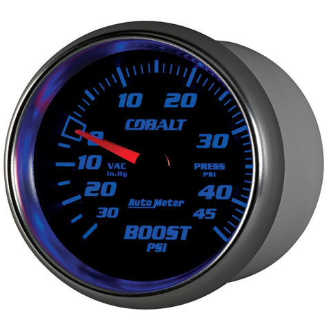 AutoMeter Gauge Vac/Boost 2-5/8in. 30Inhg-45PSI Mechanical Cobalt - 7908