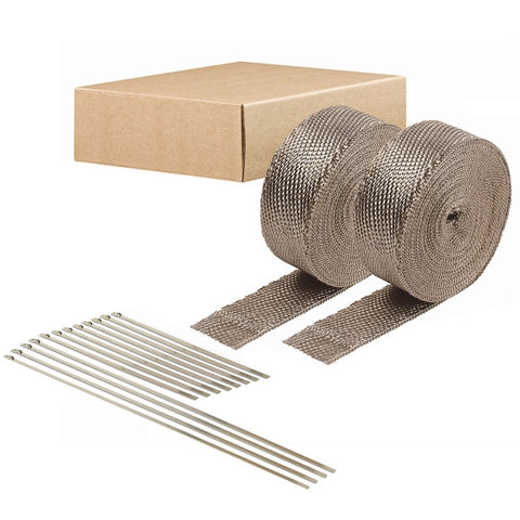 DEI Exhaust Wrap & Combo Tie Kit 2in x 50ft 2PK - Titanium - 95127