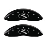 MGP 4 Caliper Covers Engraved Front & Rear Circle K/Kia Black finish silver ch - 21183SCRKBK