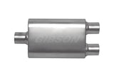 Gibson CFT Superflow Center/Dual Oval Muffler - 4x9x13in/3in Inlet/2.5in Outlet - Stainless - 55182S