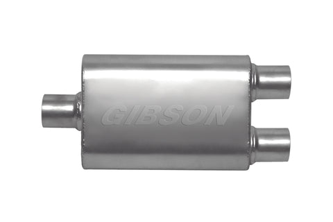 Gibson CFT Superflow Center/Dual Oval Muffler - 4x9x13in/3in Inlet/2.5in Outlet - Stainless - 55182S