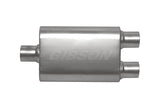 Gibson CFT Superflow Center/Dual Oval Muffler - 4x9x18in/3in Inlet/2.5in Outlet - Stainless - 55189S