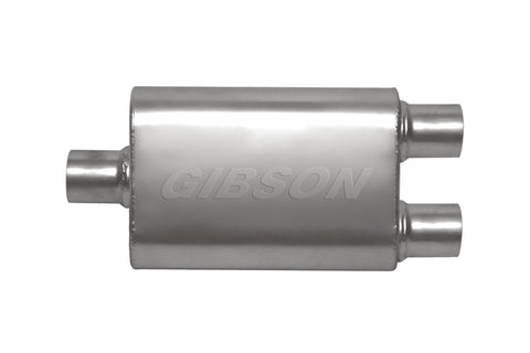 Gibson CFT Superflow Center/Dual Oval Muffler - 4x9x18in/3in Inlet/2.5in Outlet - Stainless - 55189S