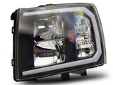 Raxiom 07-13 Chevrolet Silverado 1500 Axial Series Headlights w/ LED Bar- Blk Housing (Clear Lens) - S138003