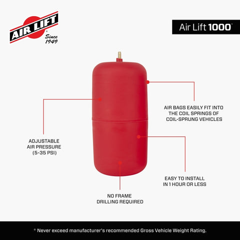 Air Lift Air Lift 1000 Universal Air Spring Kit - 60910