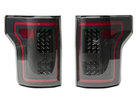 Raxiom 15-17 Ford F-150 LED Tail Lights w/ SEQL Turn Signals- Blk Housing (Clear Lens) - T544625