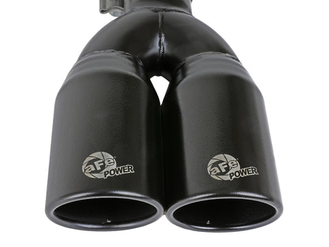 MACH Force-Xp 409 Stainless Steel Clamp-on Exhaust Tip 2.5in Inlet 3.5in Outlet - Black - 49T25374-B12