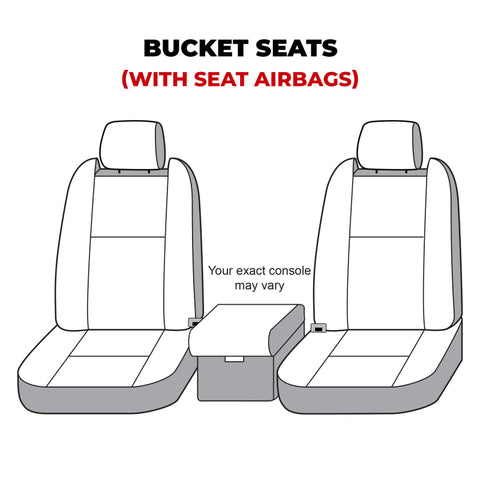 Covercraft 22-24 Dodge Ram 2500 Polycotton SeatSaver Custom Front Row Seat Covers - Charcoal - SS2588PCCH