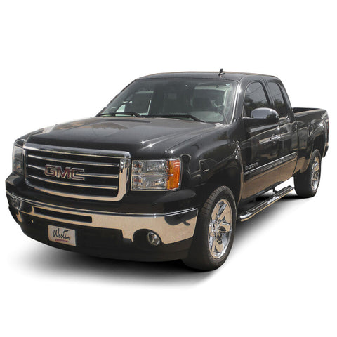Westin 2014-2018 Chevrolet/GMC Silverado Sierra 1500 Dbl Cab PRO TRAXX 5 Oval Nerf Step Bars - SS - 21-53710