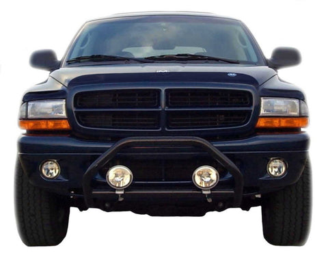 AVS 97-04 Dodge Dakota (Behind Grille 3 Pc) High Profile Bugflector II Hood Shield - Smoke - 25923
