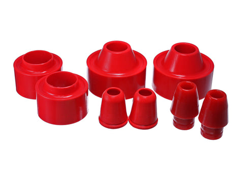 Energy Suspension 07-17 Jeep Wrangler (JK) Red Front & Rear Coil Spring Spacer 1-3/4in Lift Set - 2.6113R