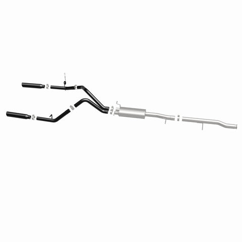 MagnaFlow SYS Cat-Back 3.5in Black Dual Split Rear Tips 10-13 Chevy Silverado / GMC Sierra 5.3L - 15362